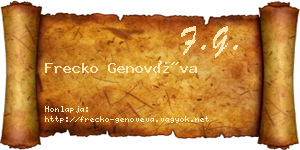Frecko Genovéva névjegykártya